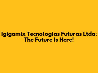 Igigamix Tecnologias Futuras Ltda: The Future Is Here!
